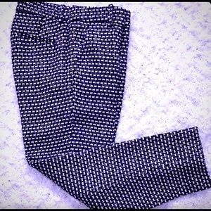 Printed J Crew cafe capri